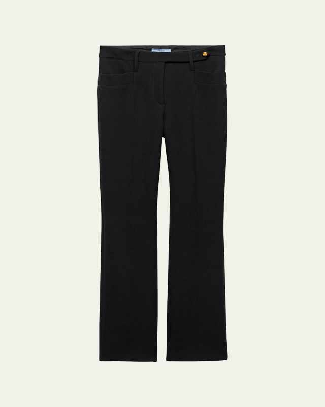 Straight Leg Wool Trousers